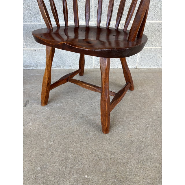 Hunt Country Furniture Oak & Pine Dining Captains Chairs - A Pair For Sale - Image 11 of 12