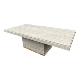1990s Vintage Travertine Coffee Table For Sale