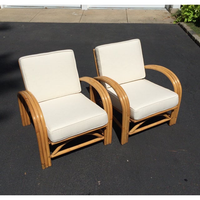 MidCentury Bamboo Club Chairs Chairish