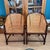 Pair of Antique Caned Barrel Chairs What is the star of the show? The shape, the caning, or the barley twist frames? These...