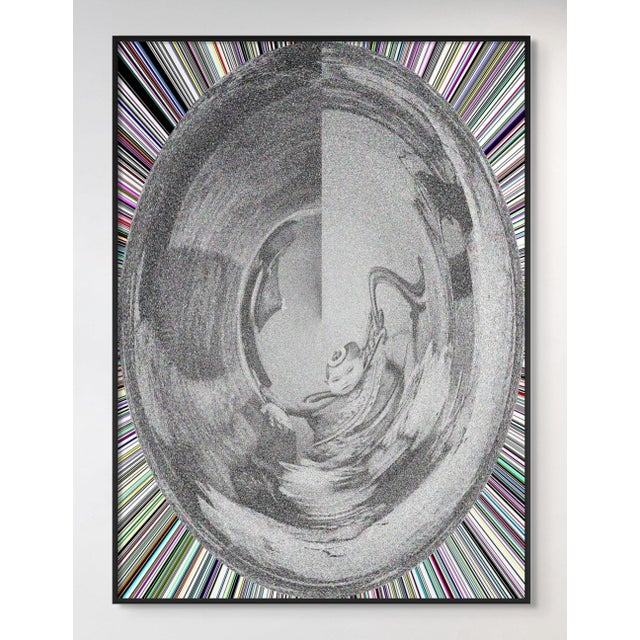 2020s 40" X 55" - 'Maharajah Anamorphosis'- Black and White Hollywood Regency Photograph Limited Edition Print, Unframed For Sale - Image 5 of 5