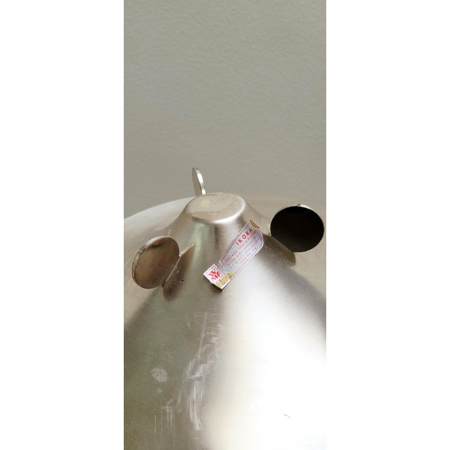 Metal 1930s WMF Ikora Bauhaus Art Deco Footed Bowl Silver + Black For Sale - Image 7 of 8