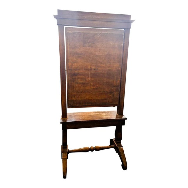 1980s Early 19th Century Psyche in Walnut, Italy, 1980s For Sale - Image 5 of 6