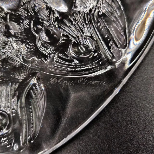 René Lalique Large Art Deco Glass Bowl by René Lalique, France, 1930s For Sale - Image 4 of 5