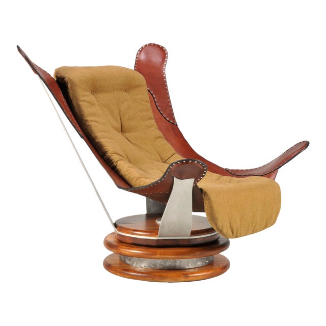 Enrico Bartolini Butterfly Chair in Brown For Sale