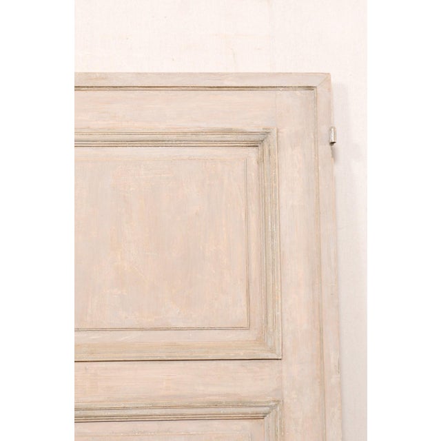 19th Century French Painted Wood Panel Doors – A Pair For Sale - Image 10 of 12