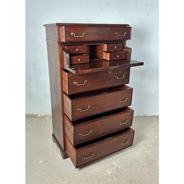 Mid-Century Chest of Drawers with Secretary, 1950s For Sale - Image 13 of 17