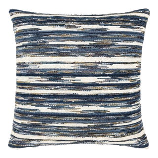 Scalamandre 22" x 22" Horizons Pillow in Indigo For Sale