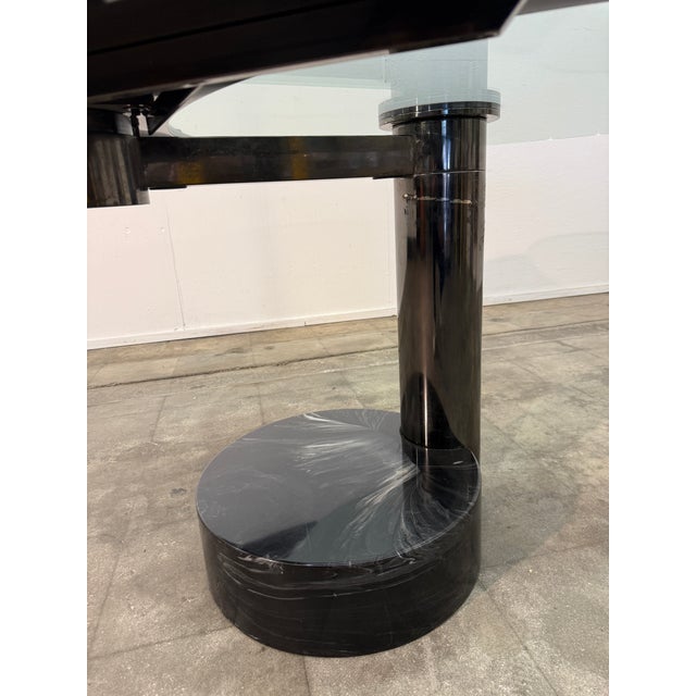 1980s “Moon” Extendable Dining Table by Mario Mazzer for Zanette For Sale - Image 5 of 15