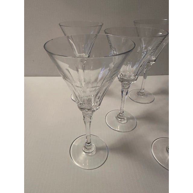 1980s Vintage Towle Crystal Wine Glasses Set of 5 For Sale - Image 5 of 5