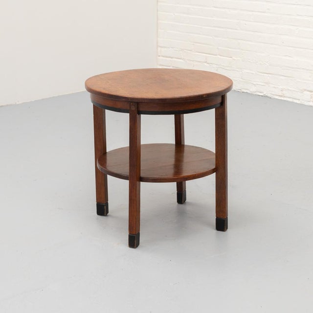 Dutch Art Deco Amsterdam School Side Table, 1920s For Sale - Image 11 of 11
