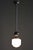 Metal Czech Bauhaus Pendant in Chrome-Plated Steel and Opaline Glass, 1930s For Sale - Image 7 of 8