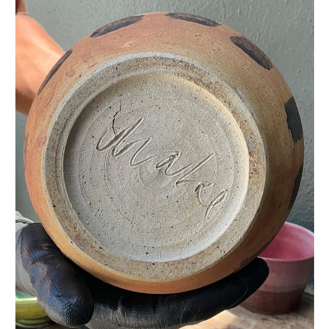 Vintage Handcrafted Studio Pottery Vase For Sale - Image 16 of 17