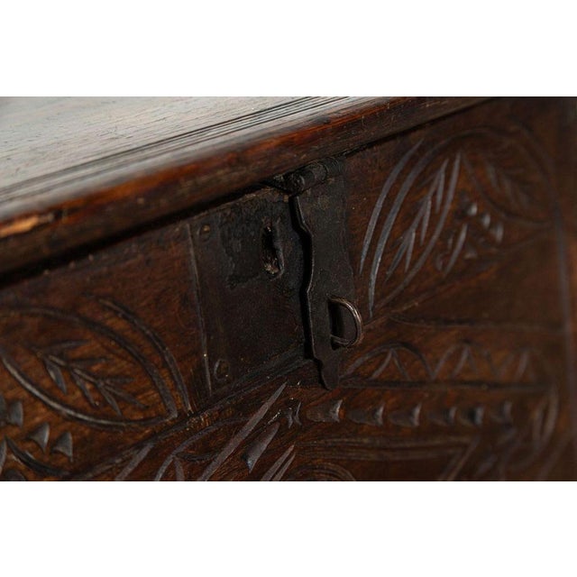 18th Century Irish Oak Bible Box Coffer Stool For Sale - Image 10 of 17