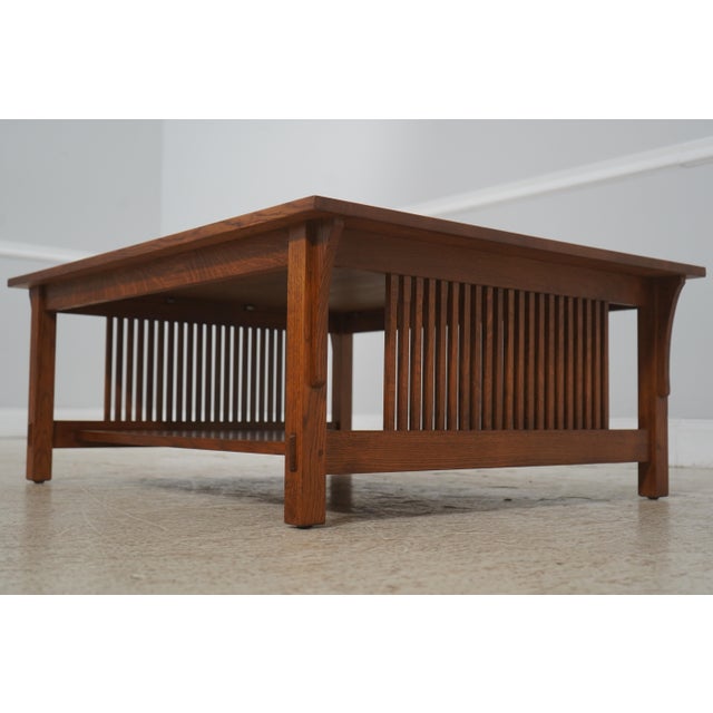 Stickley Stickley Mission Oak Spindle Coffee Table For Sale - Image 4 of 14