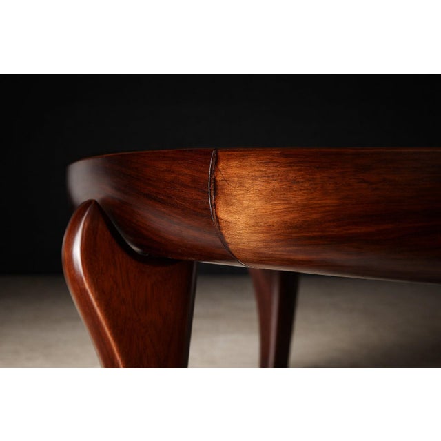 Wood Maracanã Coffee Table in Rosewood & Travertine, Giuseppe Scapinelli, 1950s For Sale - Image 7 of 13