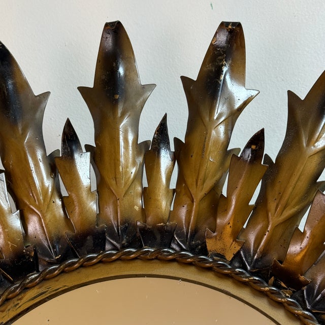 Italian Sun Mirror, 1950s For Sale - Image 9 of 10