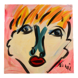 Signed Peter Keil Oil on Board Oil Portrait 1977