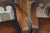 Burnt Umber 1940s Vintage Carved Pair of j.e. Ware Furniture Wainscot Wood Side / Dining Chairs Medieval / Thrones For Sale - Image 8 of 16