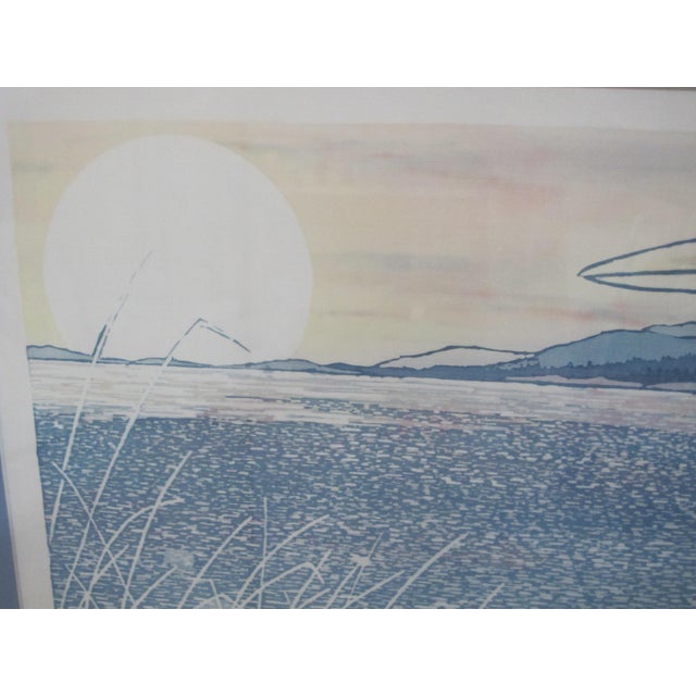 Paul Otte Pacific Nw Coastal Art Unframed Batik Bird Heron Print For Sale In Portland, OR - Image 6 of 7