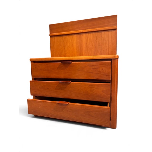 Wood Vintage Cherry Wood Chest of Drawers from Hülsta, 1980, Set of 2 For Sale - Image 7 of 13