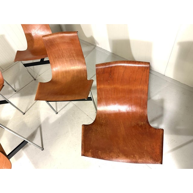 Metal T-Chairs by Katavolos, Kelley and Littell for ICF De Padova, Italy, 1950s, Set of 6 For Sale - Image 7 of 18