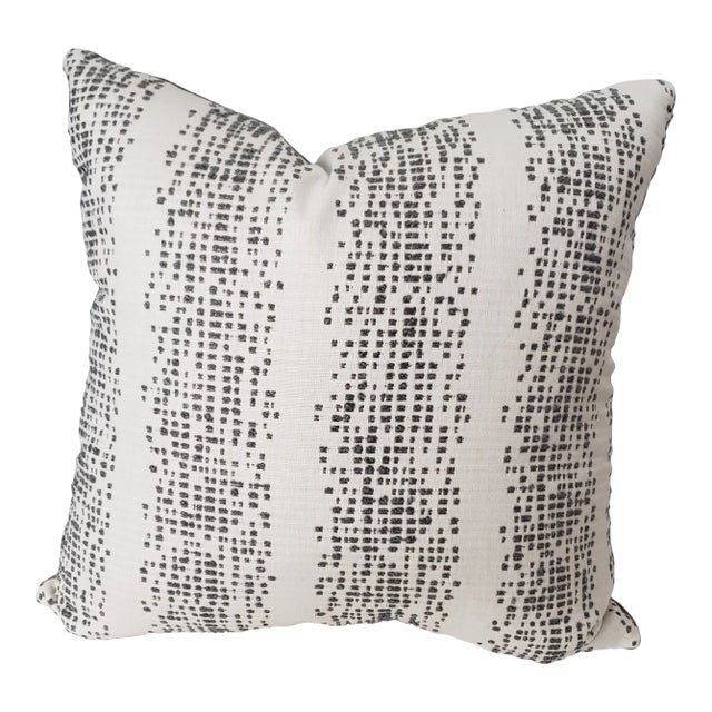 Groundworks/Kelly Wearstler Balboa Smoke Fabric Pillow Cover For Sale