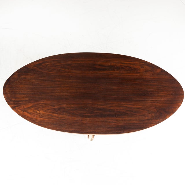 Vintage Oval Wooden Table, 1970 For Sale - Image 11 of 13