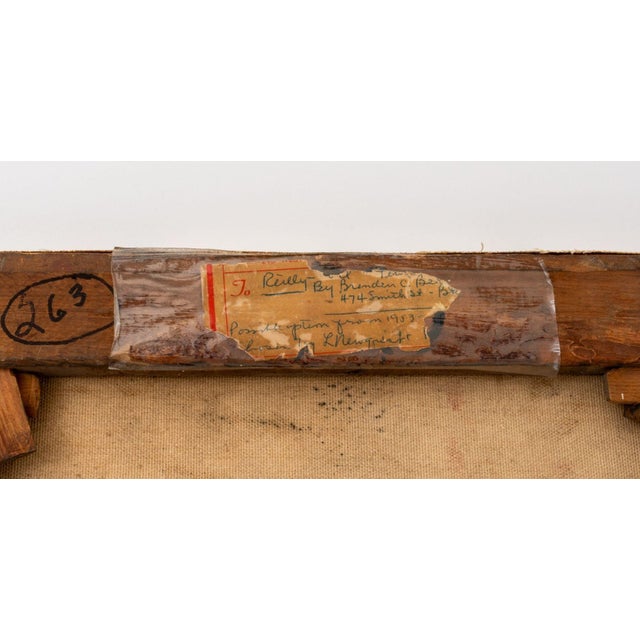 1950s Brenden Berger Nude Woman Oil on Canvas, 1953 For Sale - Image 5 of 5