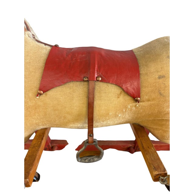 Early 20th Century Antique Early 20th Century Spring Mounted Child's Rocking Horse, Circa 1920 For Sale - Image 5 of 12