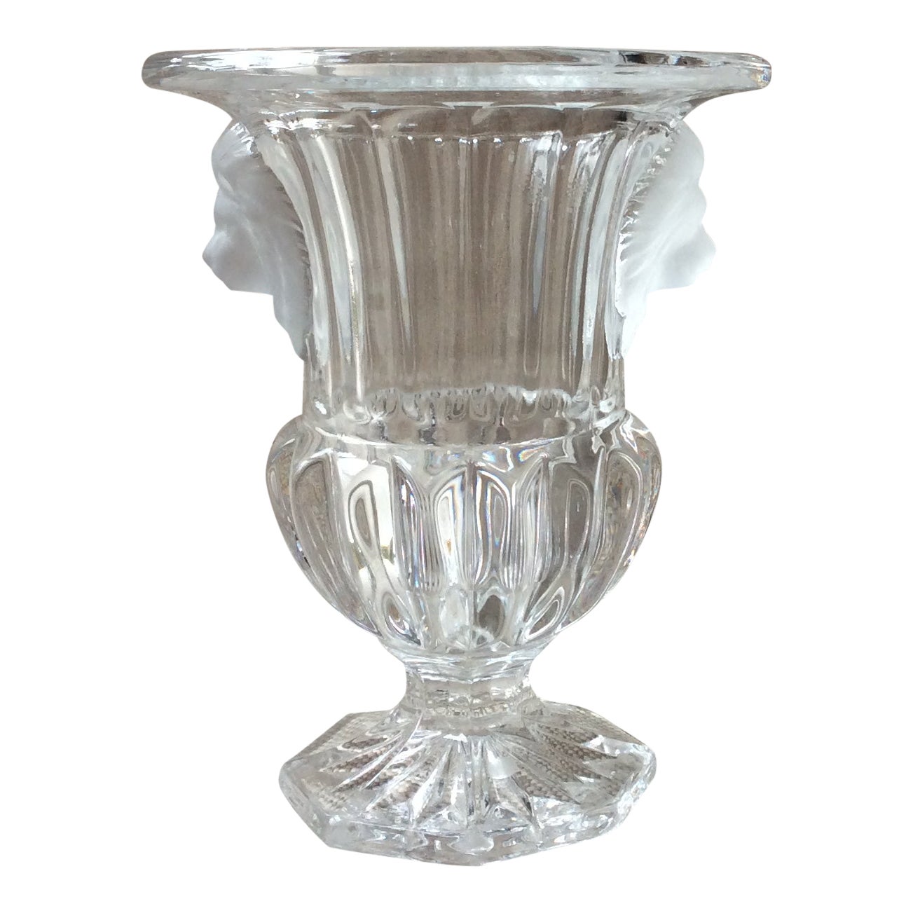 French Crystal Vase, Urn Form Chairish