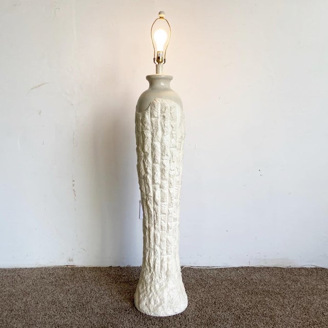 Postmodern Faux Tessellated Stone Floor Lamp | Chairish