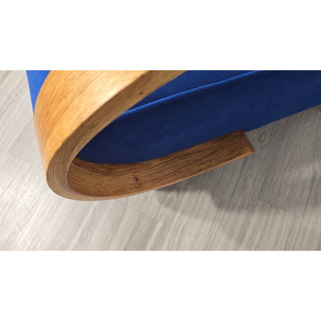 Wood Art Deco Lounge Chair by Jindřich Halabala, 1950s For Sale - Image 7 of 11