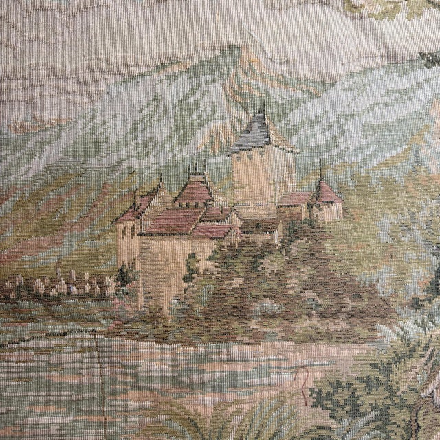 Large Antique French Rococo Style Pastoral Tapestry, 1890s For Sale - Image 9 of 14