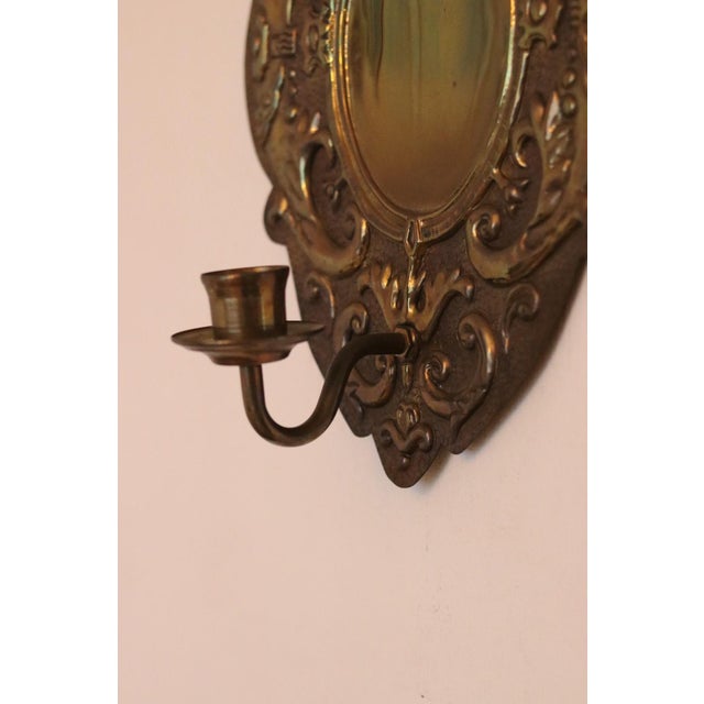 Large Mid-Century Modern Swedish Brass Sconce For Sale - Image 6 of 13