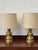 Vintage Table Lamps with Brass Base and Fabric Shade, 1960s, Set of 2 For Sale - Image 4 of 5