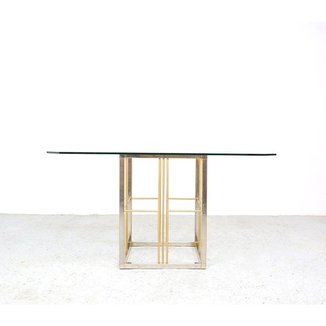 Vintage Brass and Glass Dining Table, 1970s For Sale - Image 6 of 14