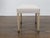 French Art Deco 1930s Bleached Walnut Bench with Brass Feet and Upholstery For Sale - Image 4 of 10