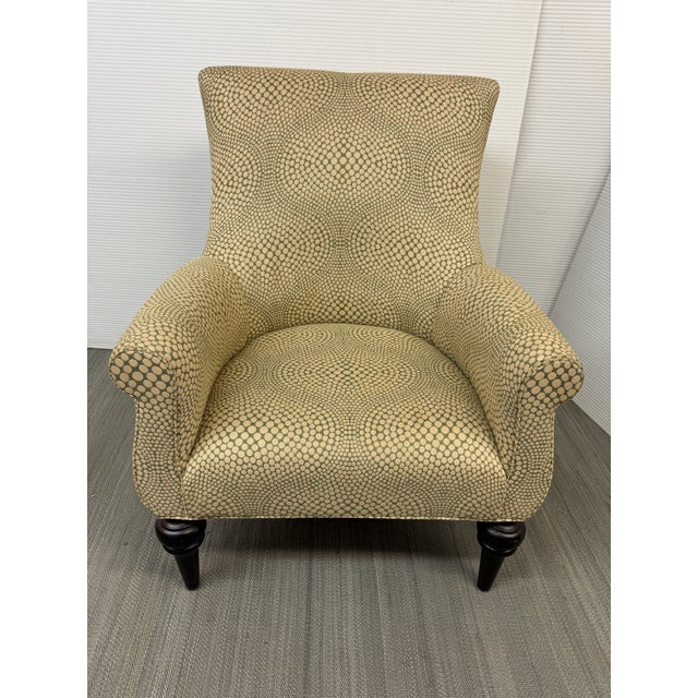 Design Plus Gallery presents a Spiral Patterned Wingback Chair in a Contemporary Form. The chair has a high back with a...