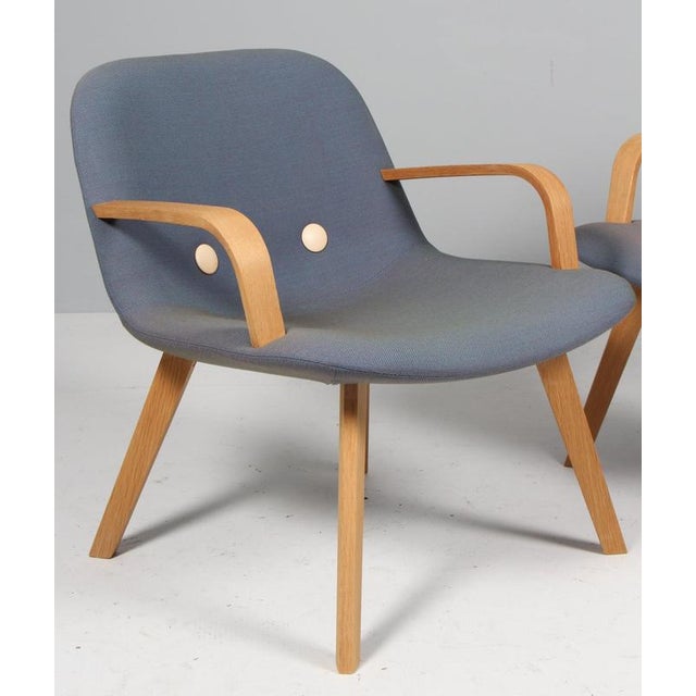Lounge Chair by Johannes Foersom and Peter Hjorth-Lorentzen for Erik Jørgensen, 2000s, Set of 2 For Sale - Image 3 of 6