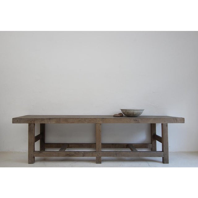 Large Console Table in Oak For Sale - Image 4 of 18