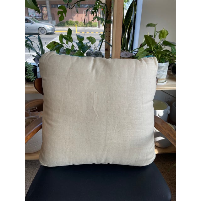 Vintage Possibly Southwestern Wool Kilim Pillow With Geometric Pattern. For Sale - Image 9 of 9