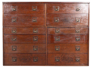 Large 19th Century English Mahogany Campaign Chest, 1890s
