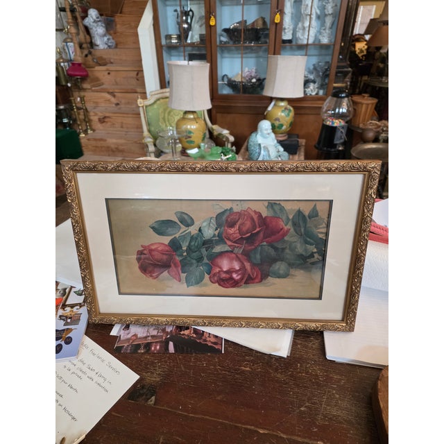 Rose Rose Watercolor Unsigned For Sale - Image 8 of 10