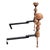 English Pair of 19th C Colonial Style Brass & Cast Iron Andirons Copper Finish Antique For Sale - Image 3 of 13
