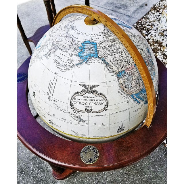 English Late 20th Century Repogle Globe on Stand From University of Virginia For Sale - Image 3 of 9