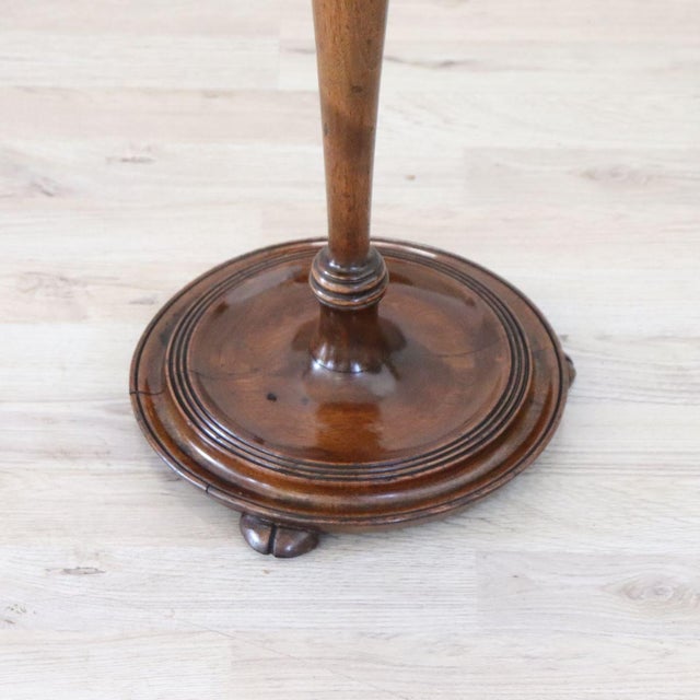20th Century Round Walnut Pedestal Table For Sale - Image 4 of 12