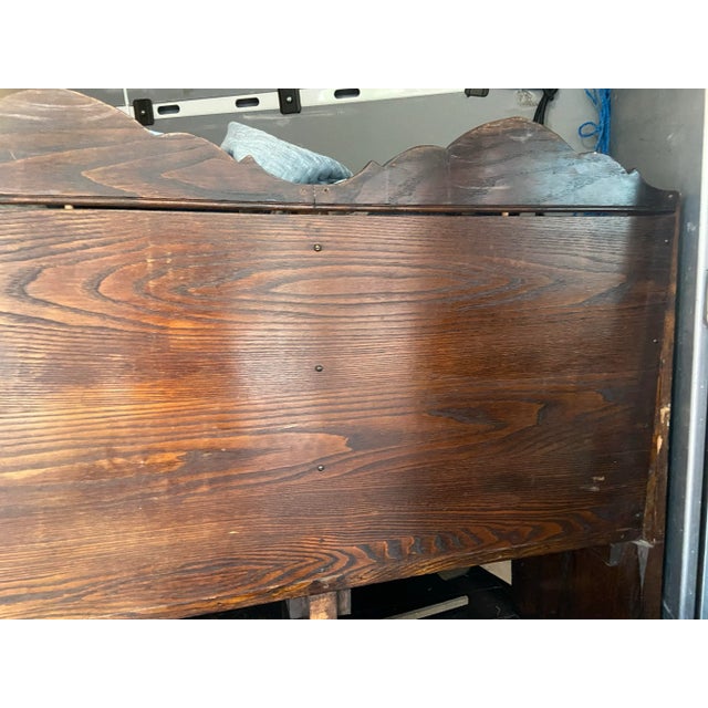 1900 - 1909 Antique Gothic Church Pew Choir Stalls 4 Seater Bench Theatre Seats For Sale - Image 5 of 10