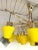 Large Contemporary Brass Chandelier Yellow Murano Glass Cup, Italy For Sale - Image 10 of 12