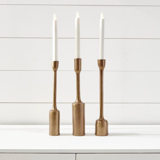 Kenneth Ludwig Chicago Inge Taper Holders, Set Of 3 For Sale - Image 4 of 5